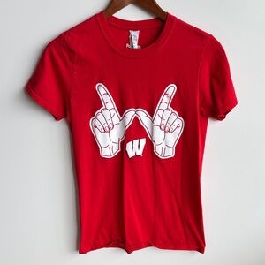 Red Graphic Wisconsin Badger T-Shirt